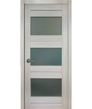 Дверь с ПВХ покрытием 42К (Филадельфия Дуб Мокко, Стекло матовое)