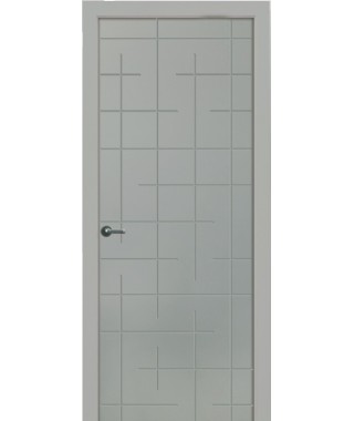 Дверь с ПВХ покрытием Авангард (Бетон Светлый)
