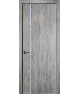 Дверь с ПВХ покрытием Оскар ДО (Сандал серый, Белый триплекс) Дверь с ПВХ покрытием Оскар ДО (Сандал серый, Белый триплекс)